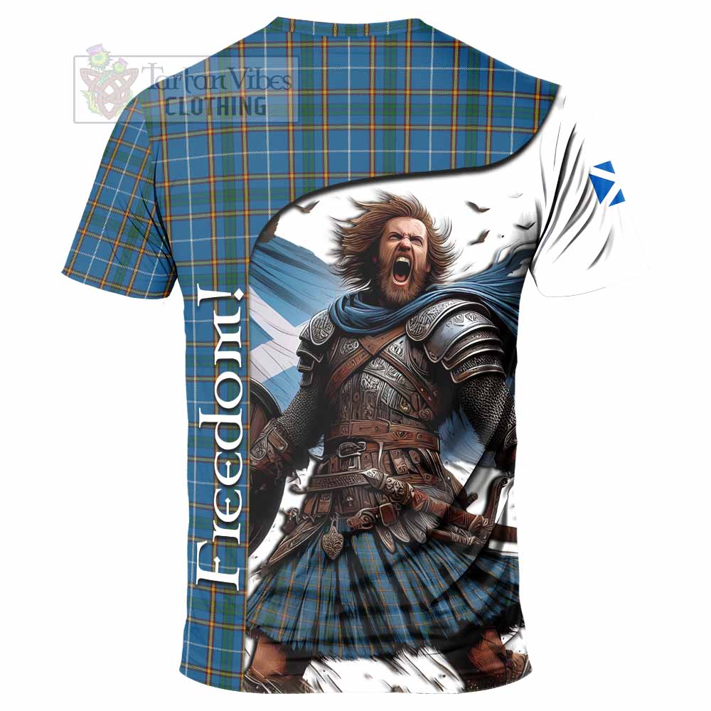 Bain Crest Tartan T-Shirt Inspired by the Freedom of Scottish Warrior