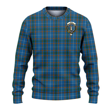 Bain Tartan Ugly Sweater with Family Crest