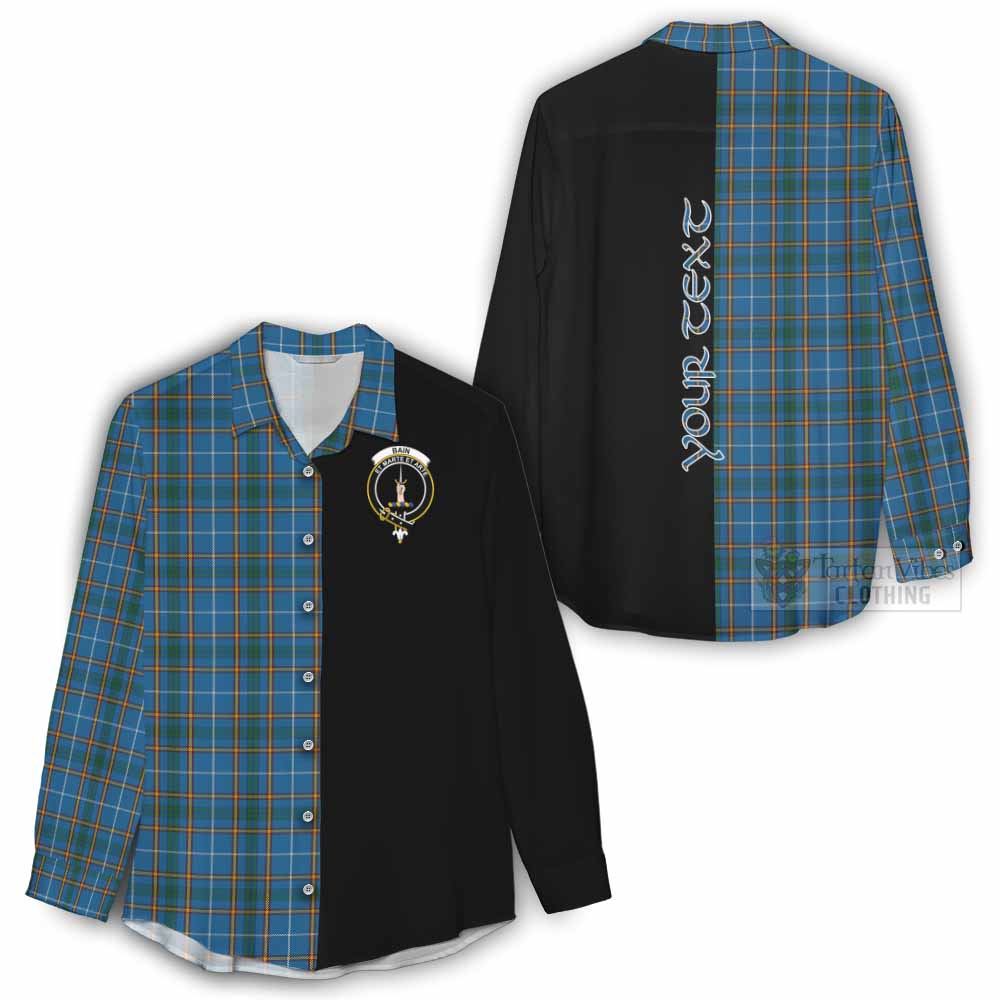 Tartan Vibes Clothing Bain Tartan Women's Casual Shirt with Family Crest and Half Of Me Style