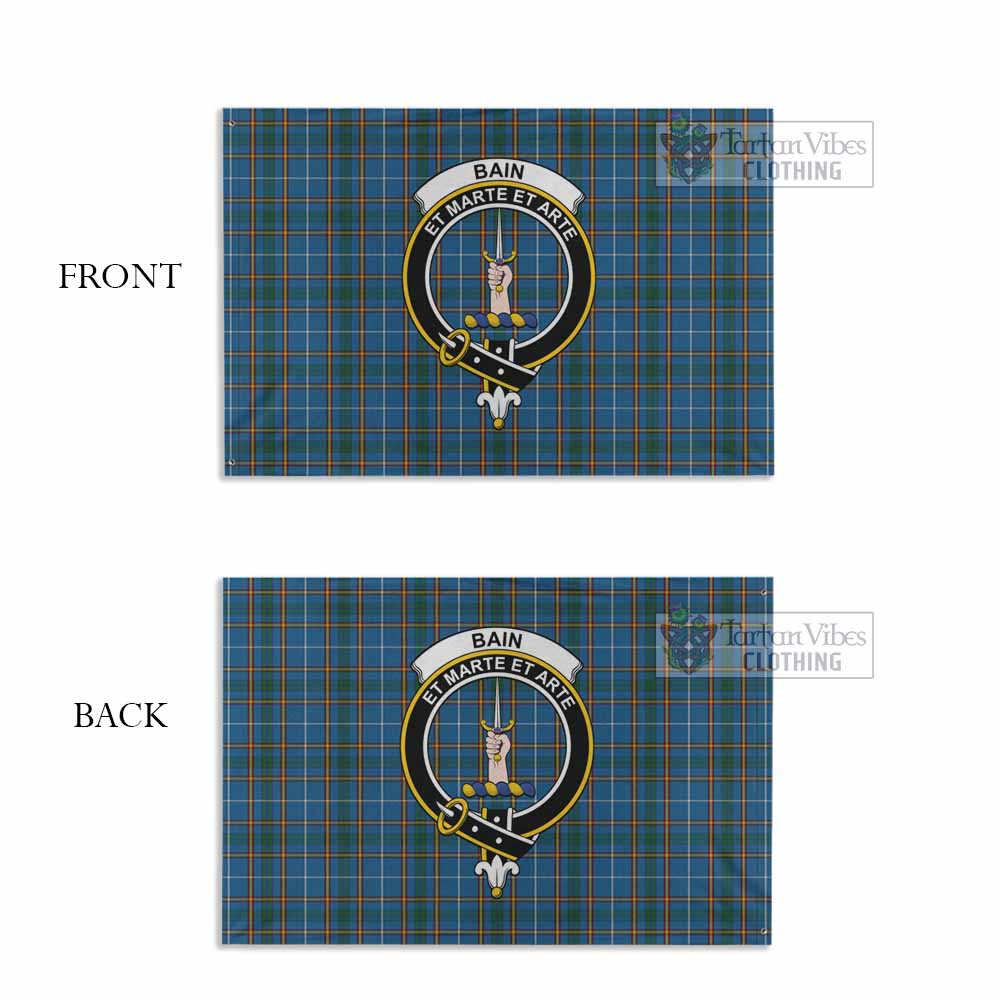 Bain Tartan House Flag with Family Crest - Tartan Vibes Clothing