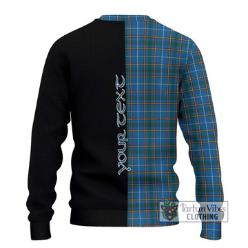 Bain Tartan Ugly Sweater with Family Crest and Half Of Me Style