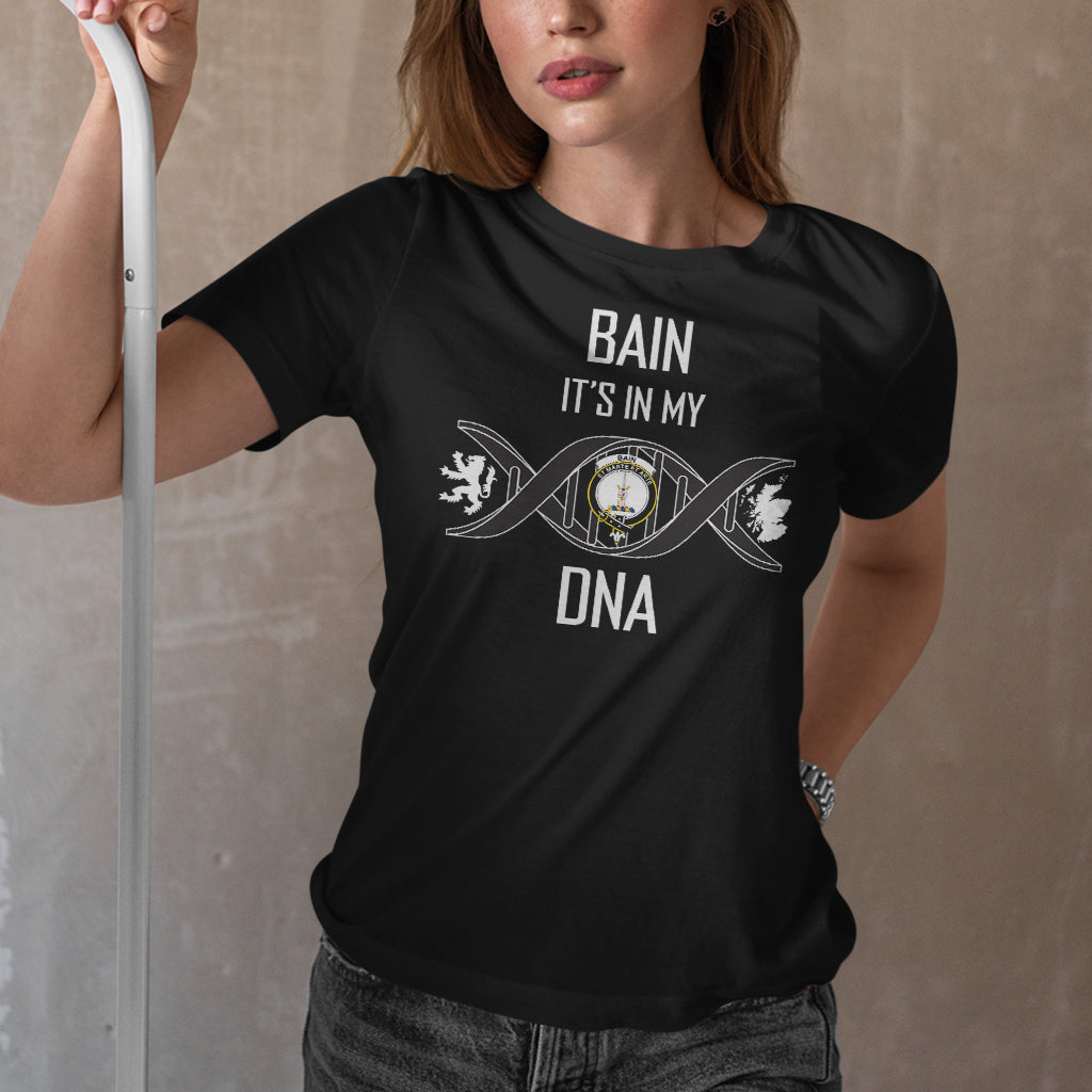 Bain Family Crest DNA In Me Womens T Shirt - Tartanvibesclothing