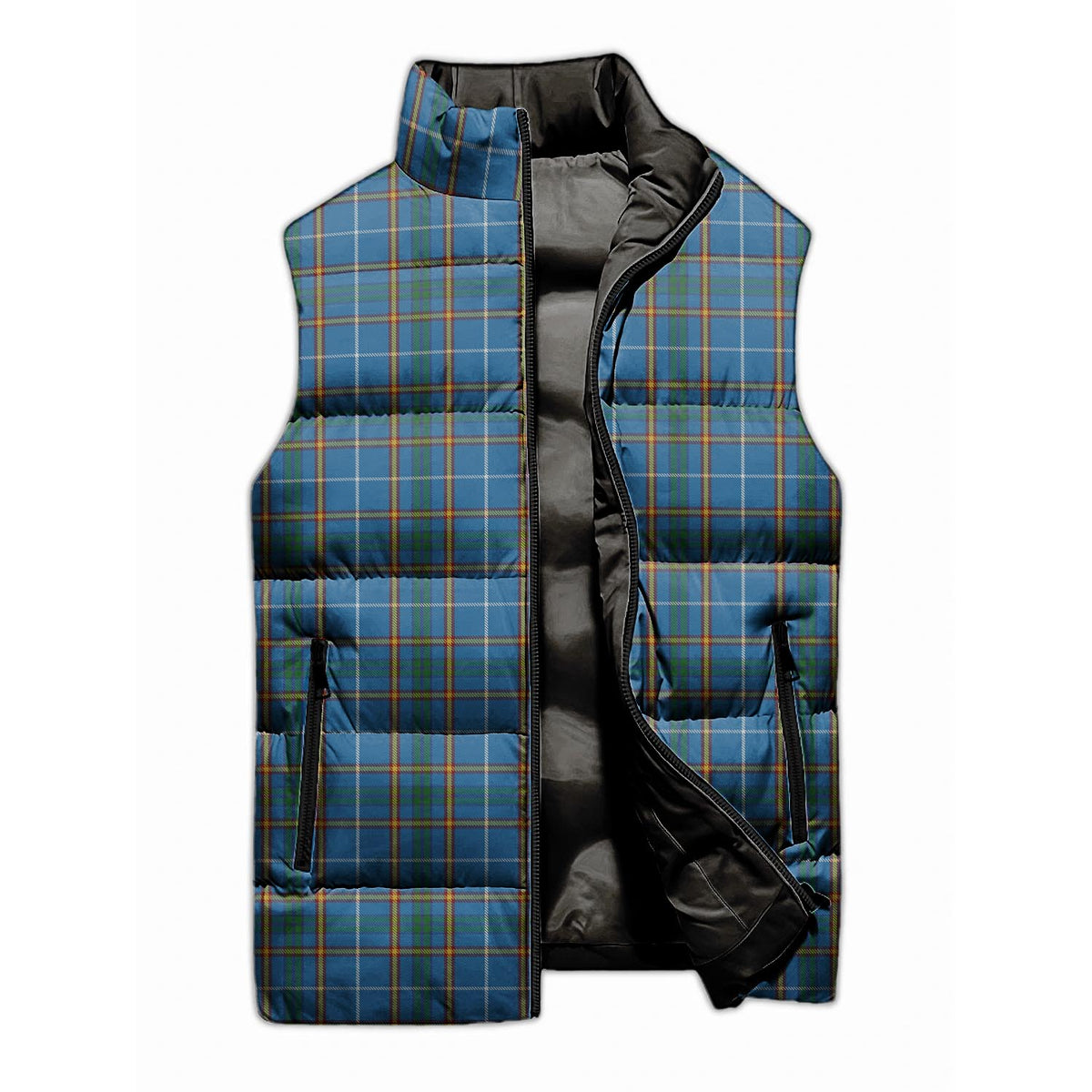 Bain Tartan Sleeveless Puffer Jacket Unisex M - Tartan Vibes Clothing