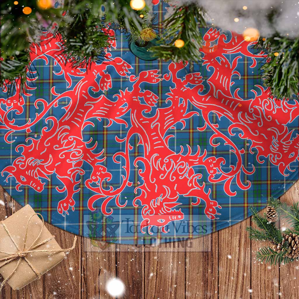 Bain Tartan Christmas Tree Skirt Lion Rampant Style - Tartan Vibes Clothing
