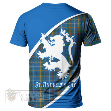 Bain Family Crest Tartan T-Shirt Celebrate Saint Andrew's Day in Style