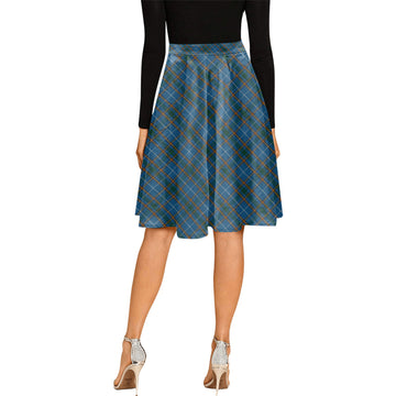 Bain Tartan Melete Pleated Midi Skirt Cross Style - Tartan Vibes Clothing