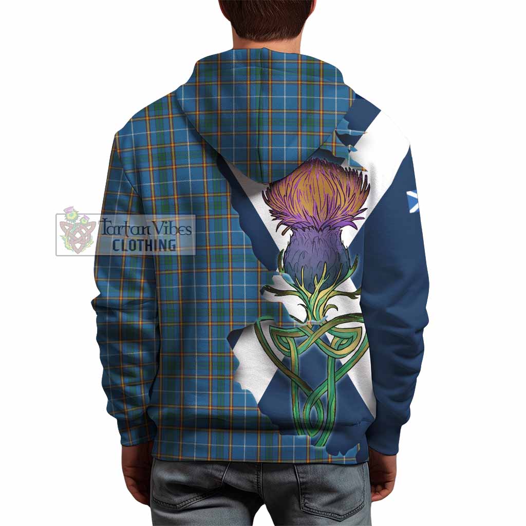 Bain Tartan Family Crest Hoodie Scottish Thistle Celtic Inspired - Tartan Vibes Clothing
