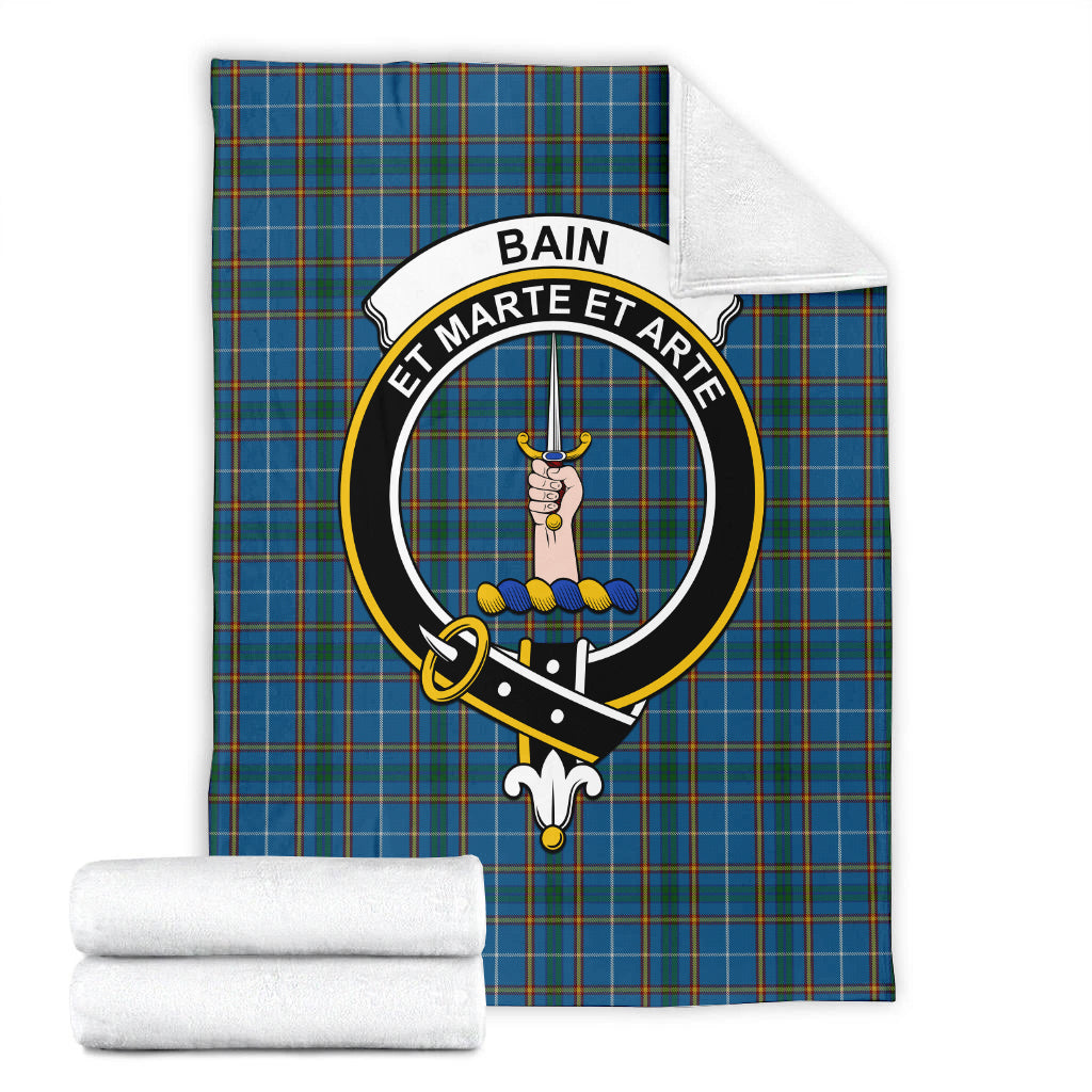 Bain Tartan Blanket with Family Crest - Tartan Vibes Clothing