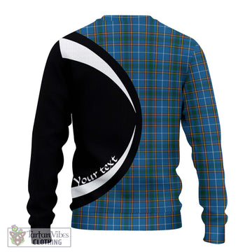 Bain Tartan Ugly Sweater with Family Crest Circle Style