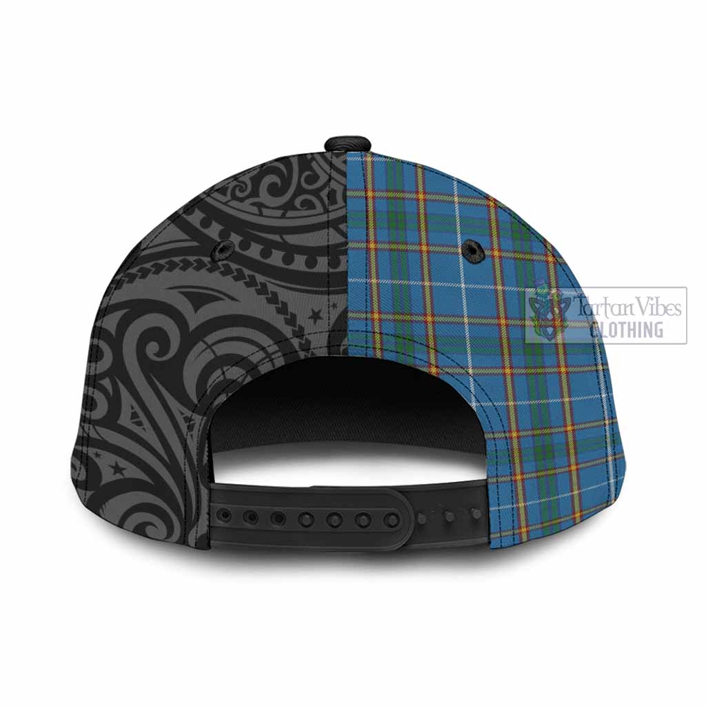 Tartan Vibes Clothing Bain Tartan Classic Cap with New Zealand Silver Fern Half Style