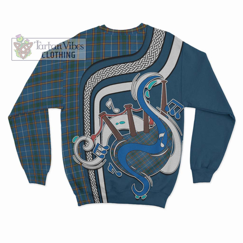 Bain Tartan Sweatshirt with Epic Bagpipe Style - Tartanvibesclothing Shop