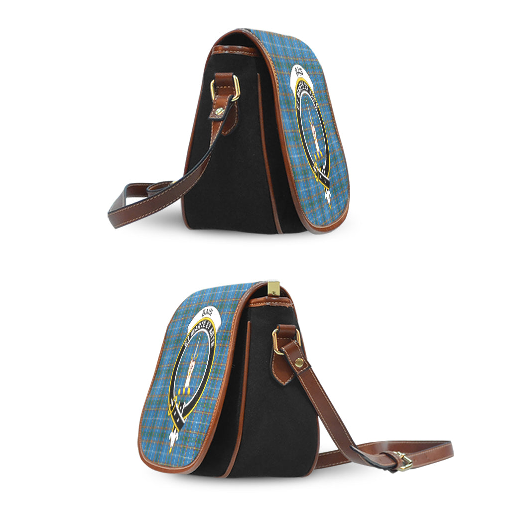 Bain Tartan Saddle Bag with Family Crest - Tartan Vibes Clothing