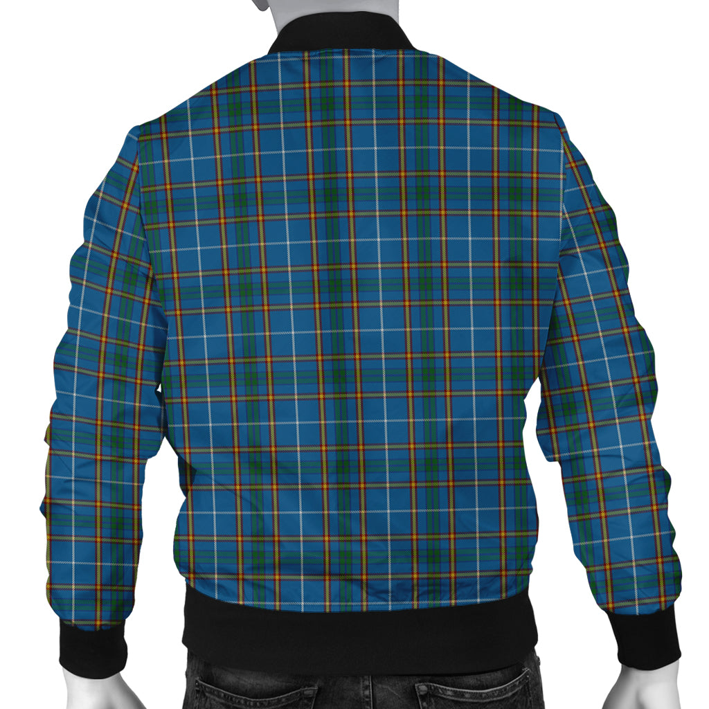 Bain Tartan Bomber Jacket with Family Crest - Tartanvibesclothing