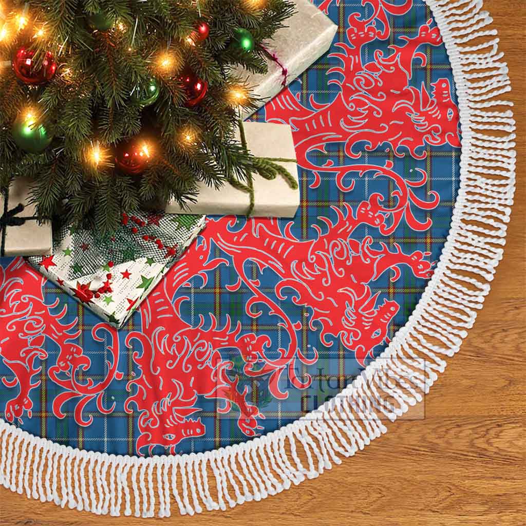 Bain Tartan Christmas Tree Skirt Lion Rampant Style - Tartan Vibes Clothing