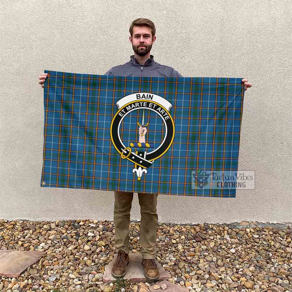 Bain Tartan House Flag with Family Crest - Tartan Vibes Clothing