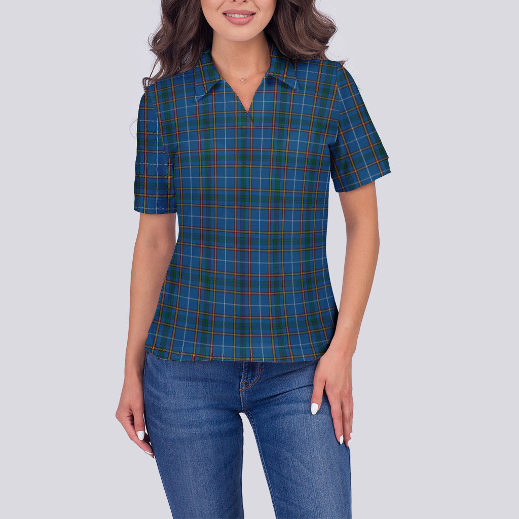 Bain Tartan Polo Shirt For Women - Tartanvibesclothing