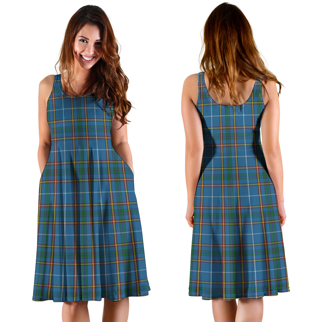 Bain Tartan Sleeveless Midi Womens Dress - Tartanvibesclothing