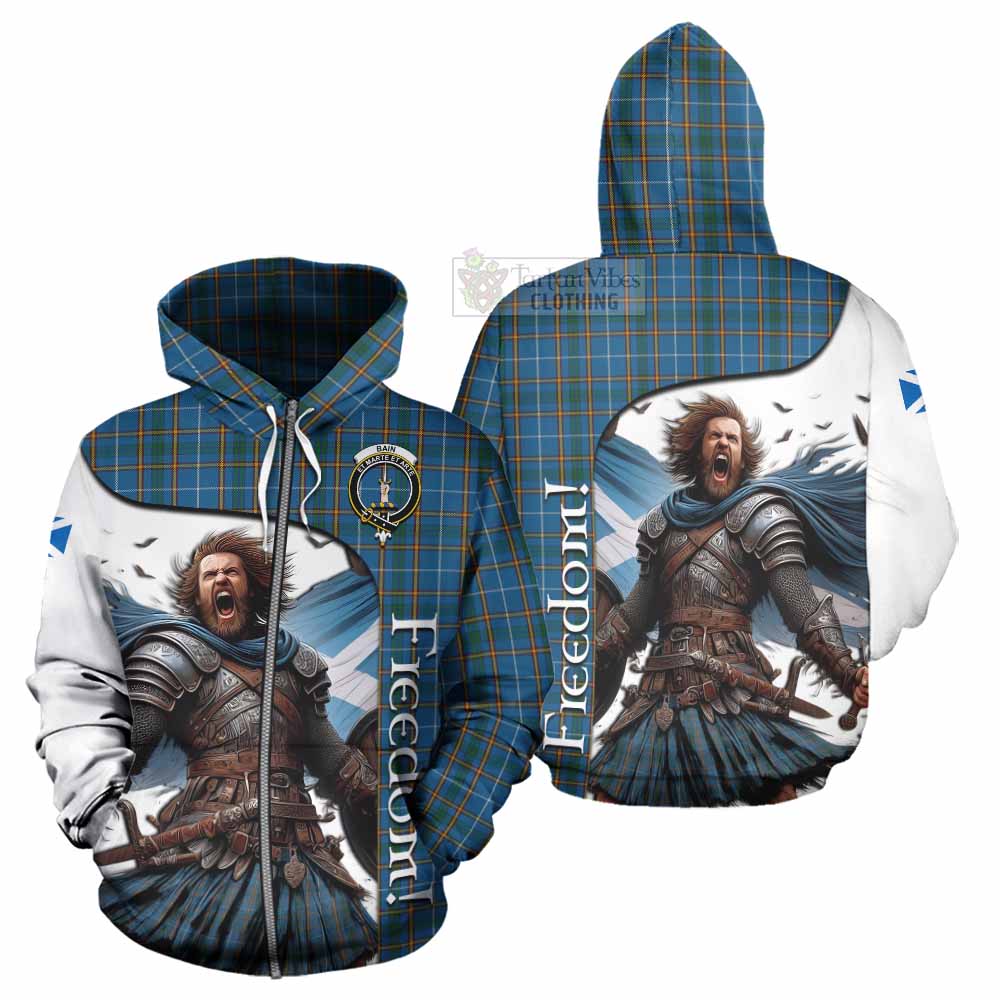 Tartan Vibes Clothing Bain Crest Tartan Hoodie Inspired by the Freedom of Scottish Warrior