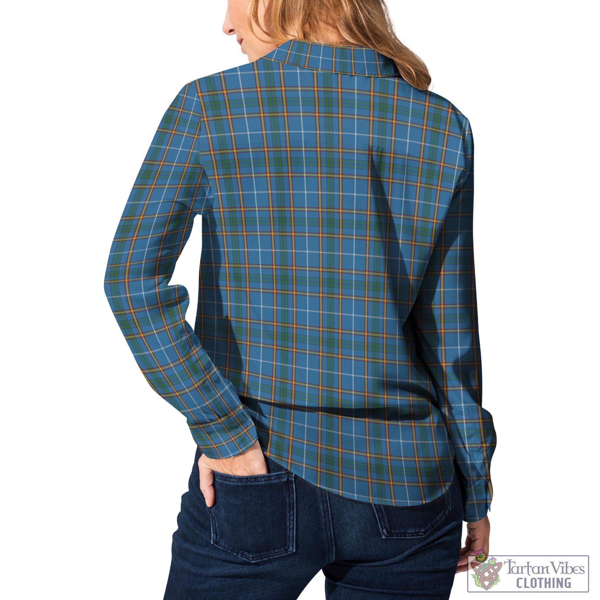 Tartan Vibes Clothing Bain Tartan Womens Casual Shirt with Family Crest