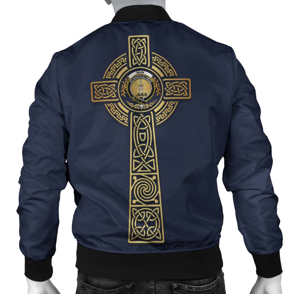 Bain Clan Bomber Jacket with Golden Celtic Tree Of Life - Tartanvibesclothing