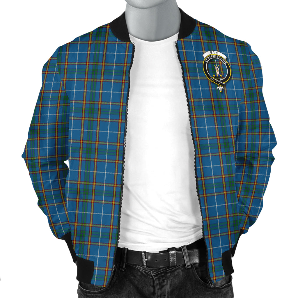 Bain Tartan Bomber Jacket with Family Crest - Tartanvibesclothing