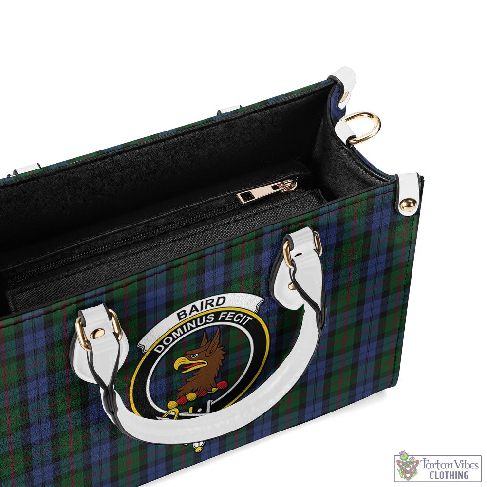 Tartan Vibes Clothing Baird Tartan Luxury Leather Handbags with Family Crest