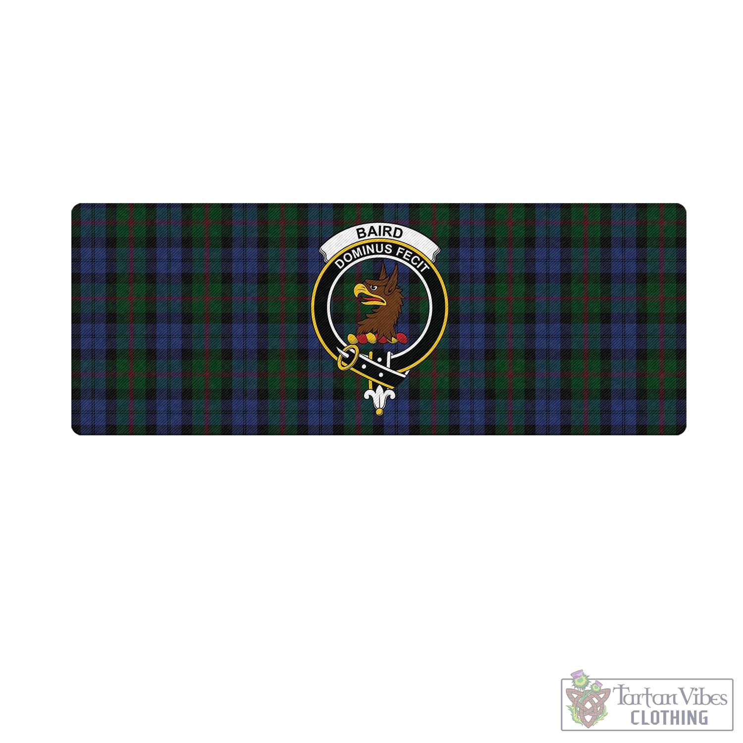 Tartan Vibes Clothing Baird Tartan Mouse Pad with Family Crest