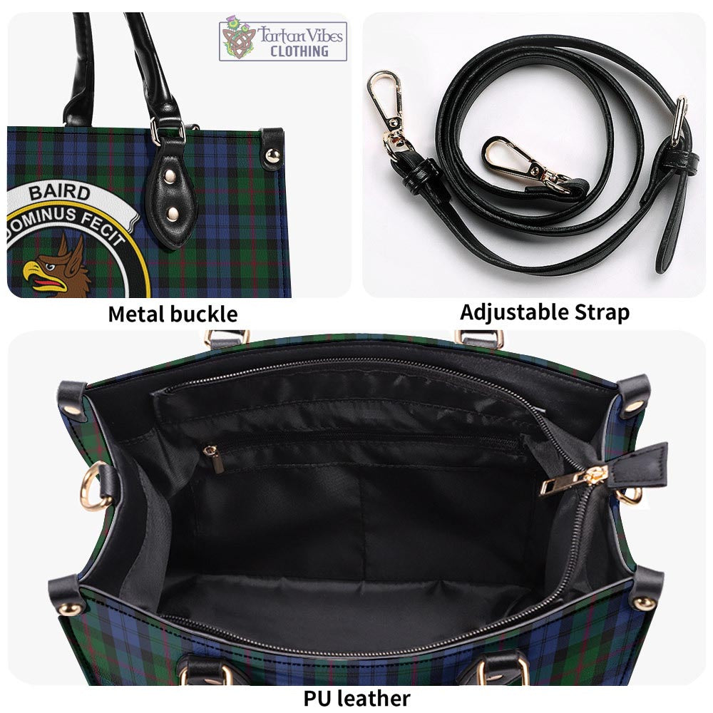 Tartan Vibes Clothing Baird Tartan Luxury Leather Handbags with Family Crest