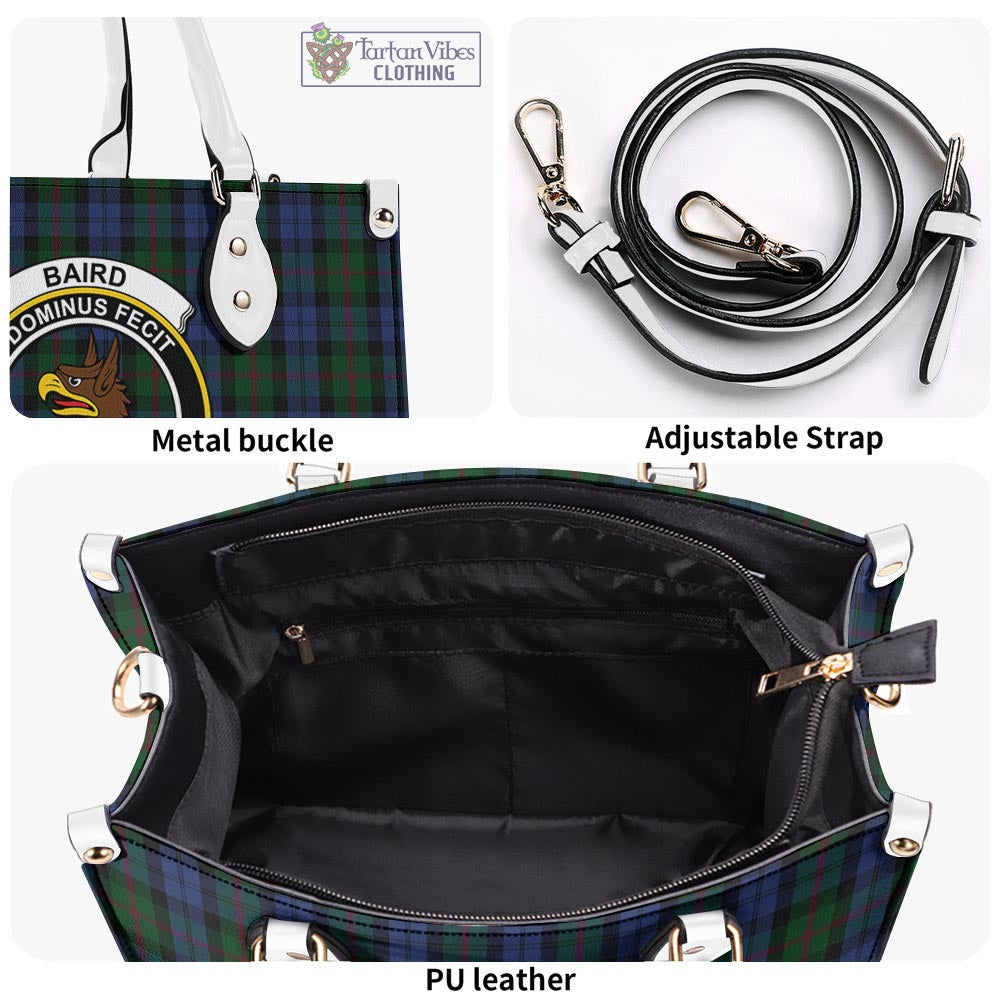 Tartan Vibes Clothing Baird Tartan Luxury Leather Handbags with Family Crest