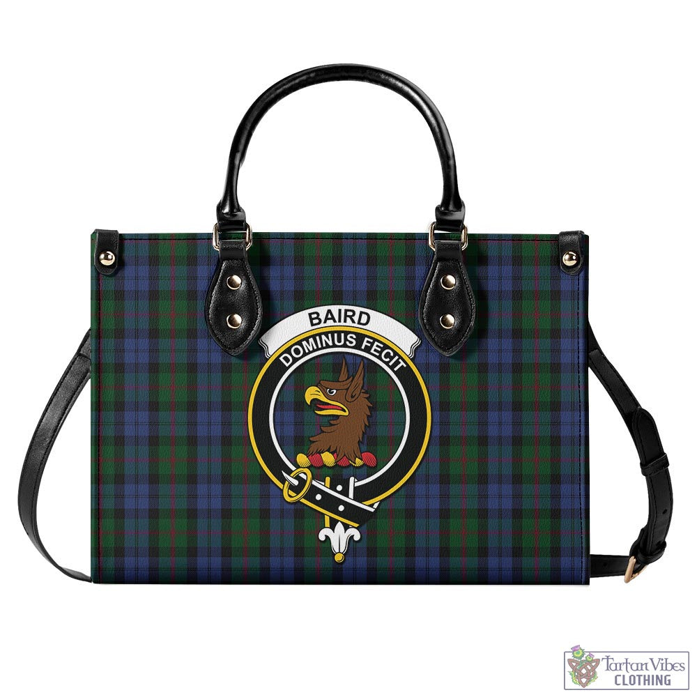 Tartan Vibes Clothing Baird Tartan Luxury Leather Handbags with Family Crest