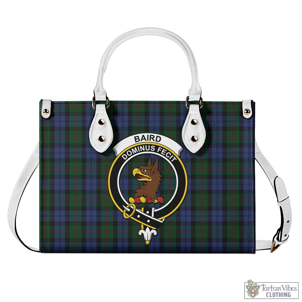 Tartan Vibes Clothing Baird Tartan Luxury Leather Handbags with Family Crest