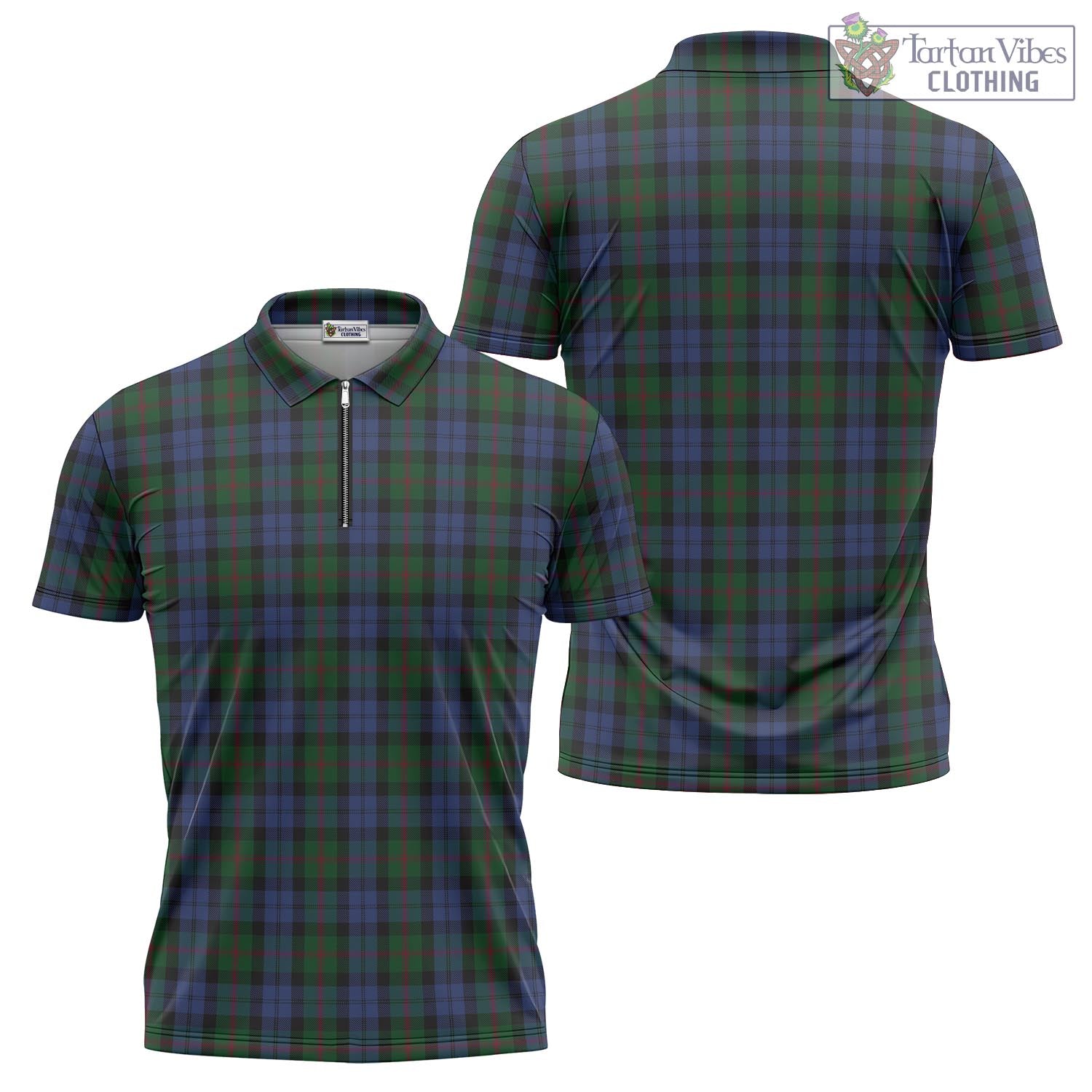 Tartan Vibes Clothing Baird Tartan Zipper Polo Shirt