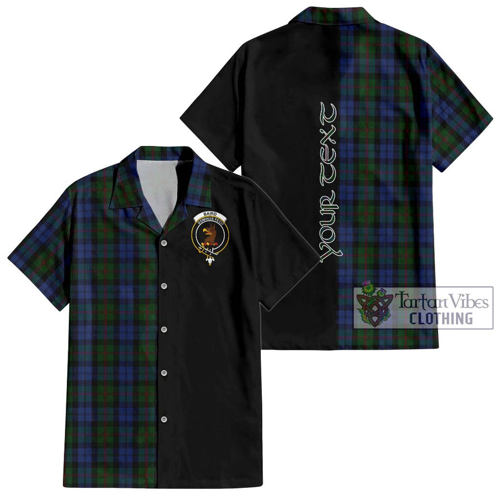 Baird Tartan Short Sleeve Button Shirt with Family Crest and Half Of Me Style Kid - Tartanvibesclothing Shop