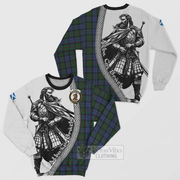 Baird Tartan Clan Crest Sweatshirt with Highlander Warrior Celtic Style