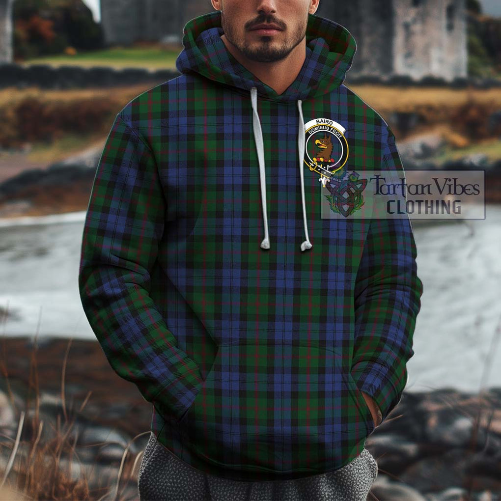 Baird Tartan Cotton Hoodie with Family Crest Pullover Hoodie XS - Tartan Vibes Clothing