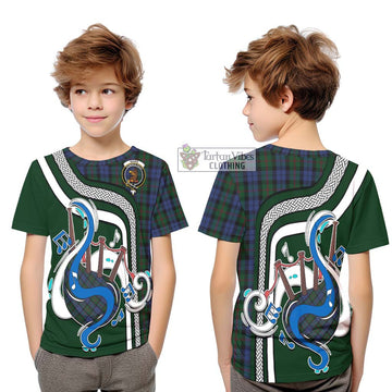 Baird Tartan Kid T-Shirt with Epic Bagpipe Style