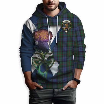 Baird Tartan Family Crest Hoodie Scottish Thistle Celtic Inspired Pullover Hoodie - Tartan Vibes Clothing