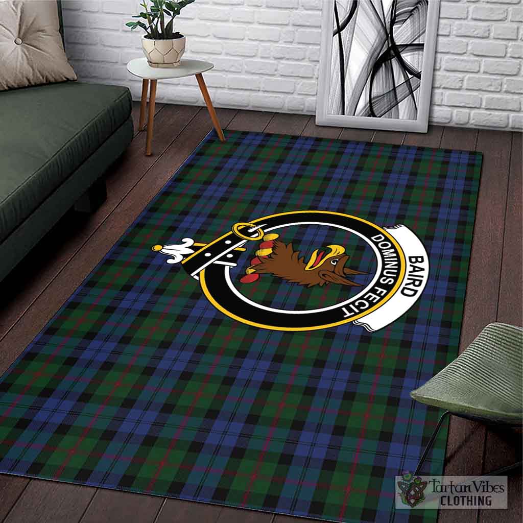 Tartan Vibes Clothing Baird Tartan Area Rug with Family Crest