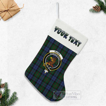 Baird Tartan Family Crest Christmas Stocking with Personalized Text