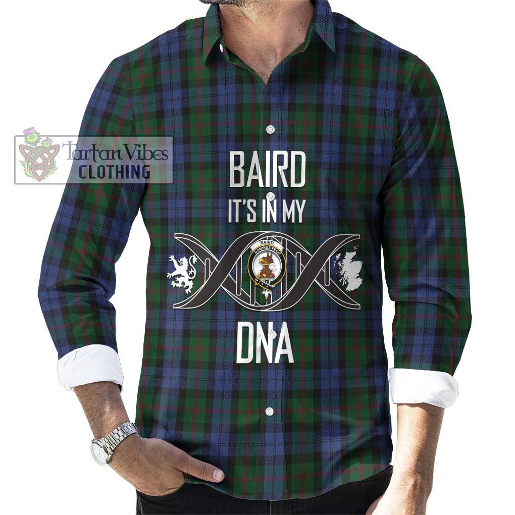 Baird Tartan Long Sleeve Button Shirt with Family Crest DNA In Me Style Men's Shirt S - Tartanvibesclothing Shop