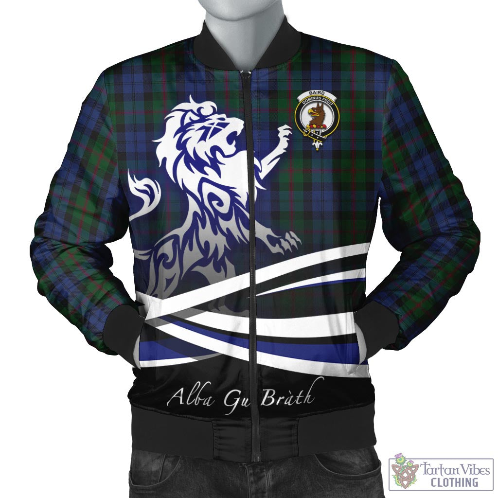 Tartan Vibes Clothing Baird Tartan Bomber Jacket with Alba Gu Brath Regal Lion Emblem