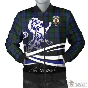 Baird Tartan Bomber Jacket with Alba Gu Brath Regal Lion Emblem