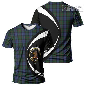 Baird Tartan T-Shirt with Family Crest Circle Style