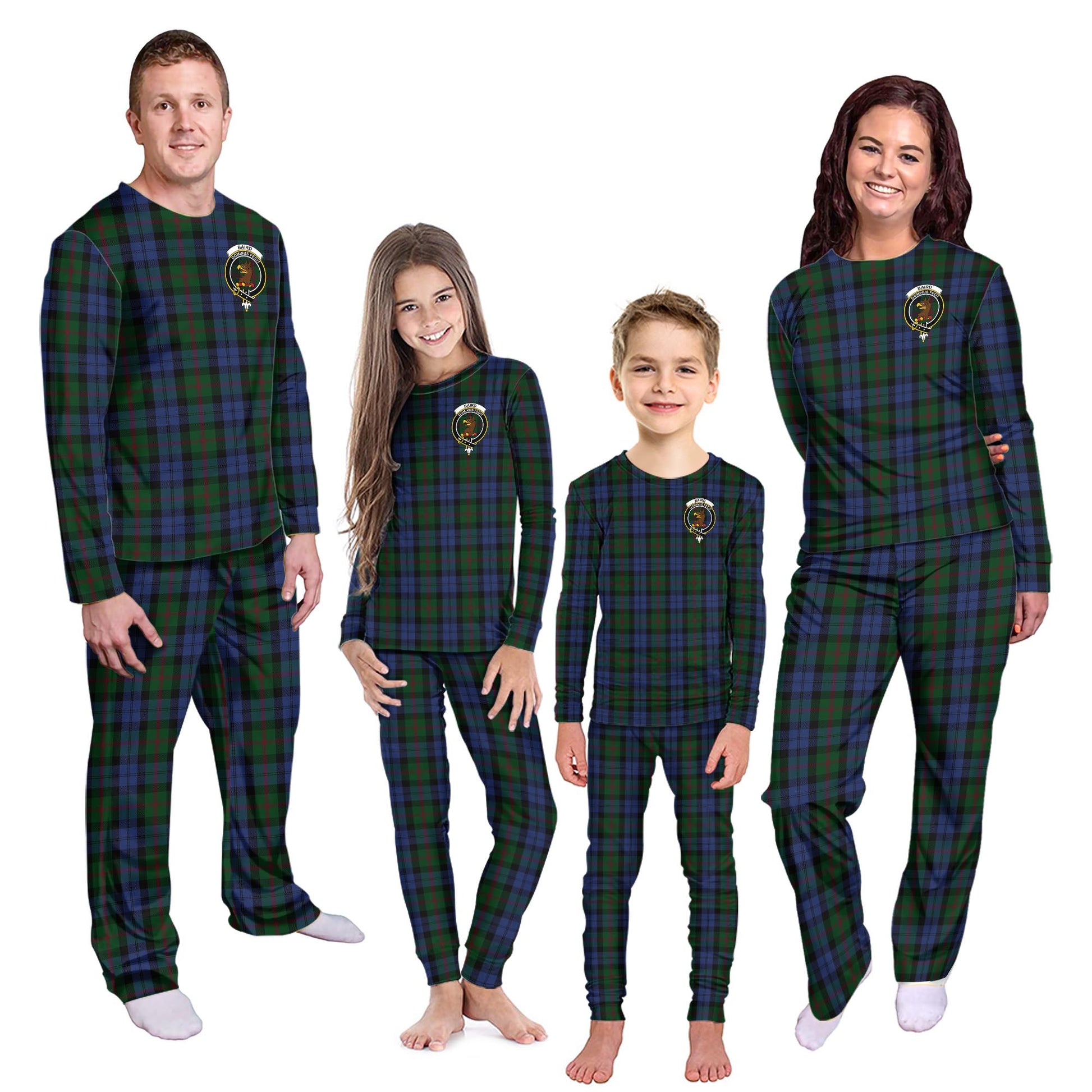 Baird Tartan Pajamas Family Set with Family Crest Kid - Tartan Vibes Clothing