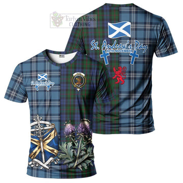 Baird Tartan T-Shirt Happy St. Andrew's Day Half Tartan Style