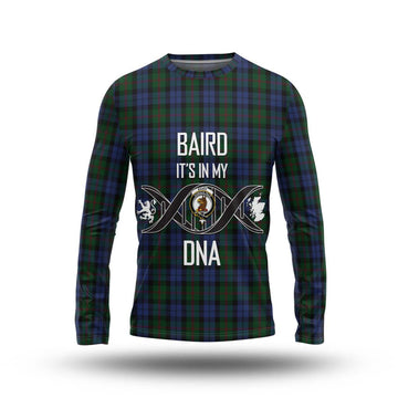 Baird Tartan Long Sleeve T-Shirt with Family Crest DNA In Me Style