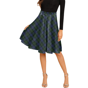 Baird Tartan Melete Pleated Midi Skirt