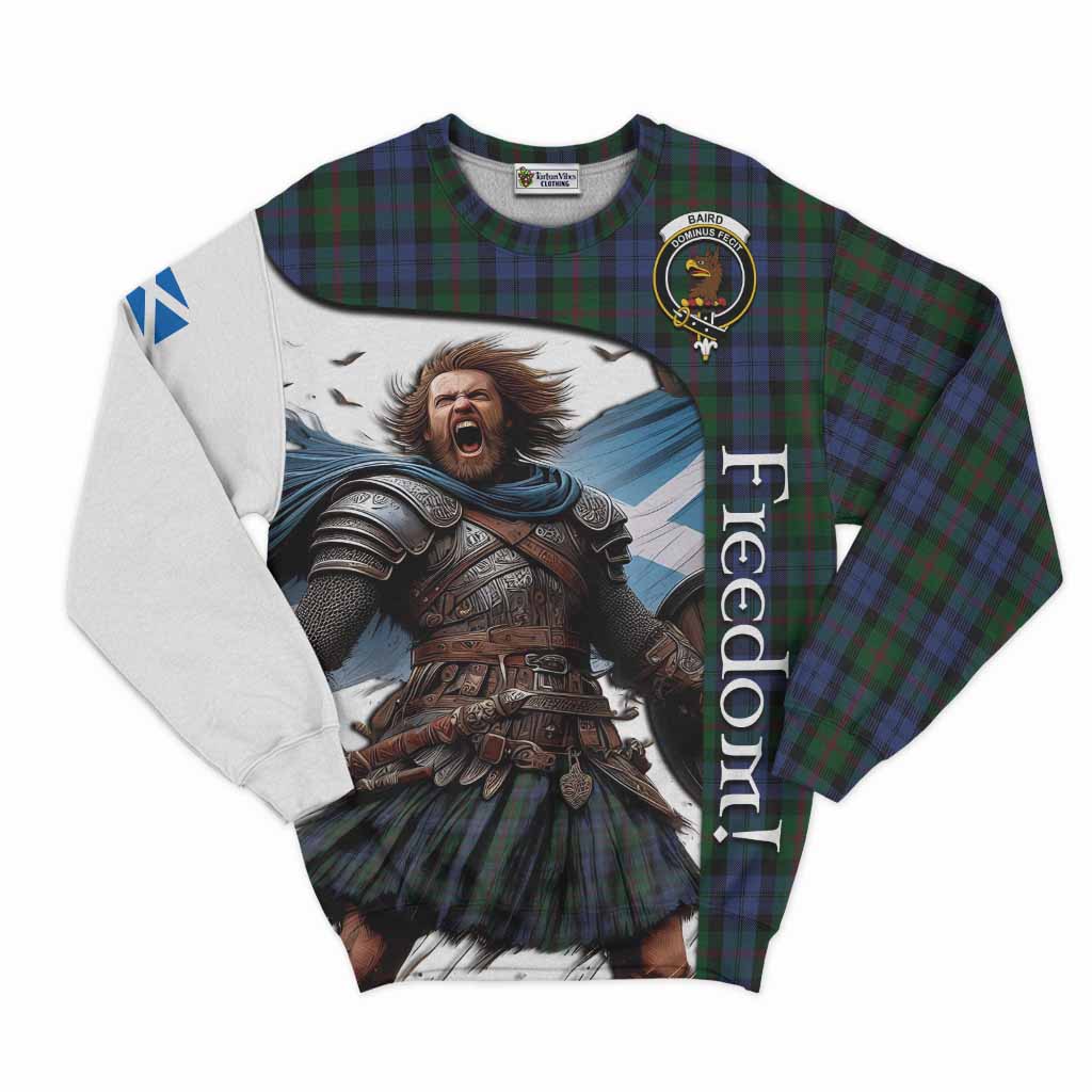 Tartan Vibes Clothing Baird Crest Tartan Sweatshirt Inspired by the Freedom of Scottish Warrior