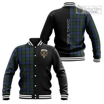 Baird Tartan Baseball Jacket with Family Crest and Half Of Me Style