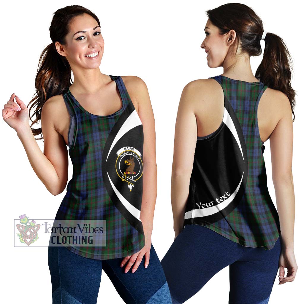 Baird Tartan Women's Racerback Tanks with Family Crest Circle Style 4XL - Tartan Vibes Clothing